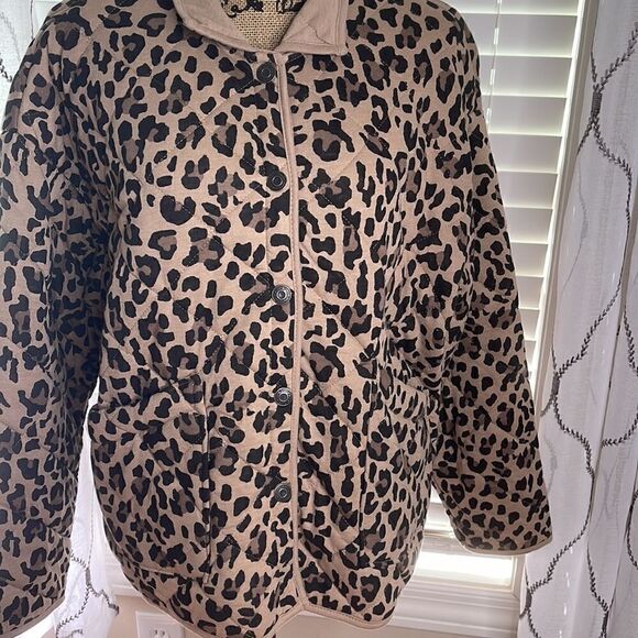 KENSIE Leopard Print long sleeve jacket - Picture 2 of 12